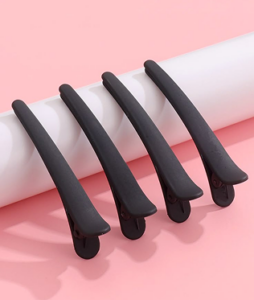 4 grampos de cabelo de salão de cor sólida