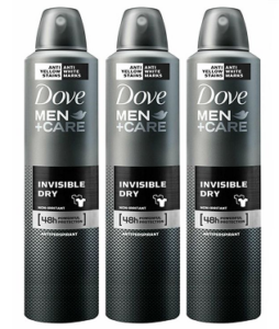 Dove Men+Care 48H Invisible Dry Anti-Perspirant Deodorant 3 X 250Ml