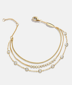 Selene 18K Gold Layered Bracelet - Selene 18K Gold Layered Bracelet